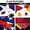 G128 Combo Pack: 25 Ft Telescoping Aluminum Flagpole (Silver) & American and Maryland Flags 3x5 Ft, Both ToughWeave Series Embroidered Polyester | Pole with Flags Included